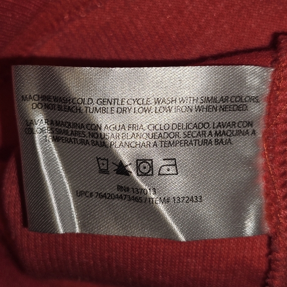 Orvis Womens 1/4 Zip Pullover XL Sweater Shirt Salsa(pink)Floral Trim - Picture 12 of 13